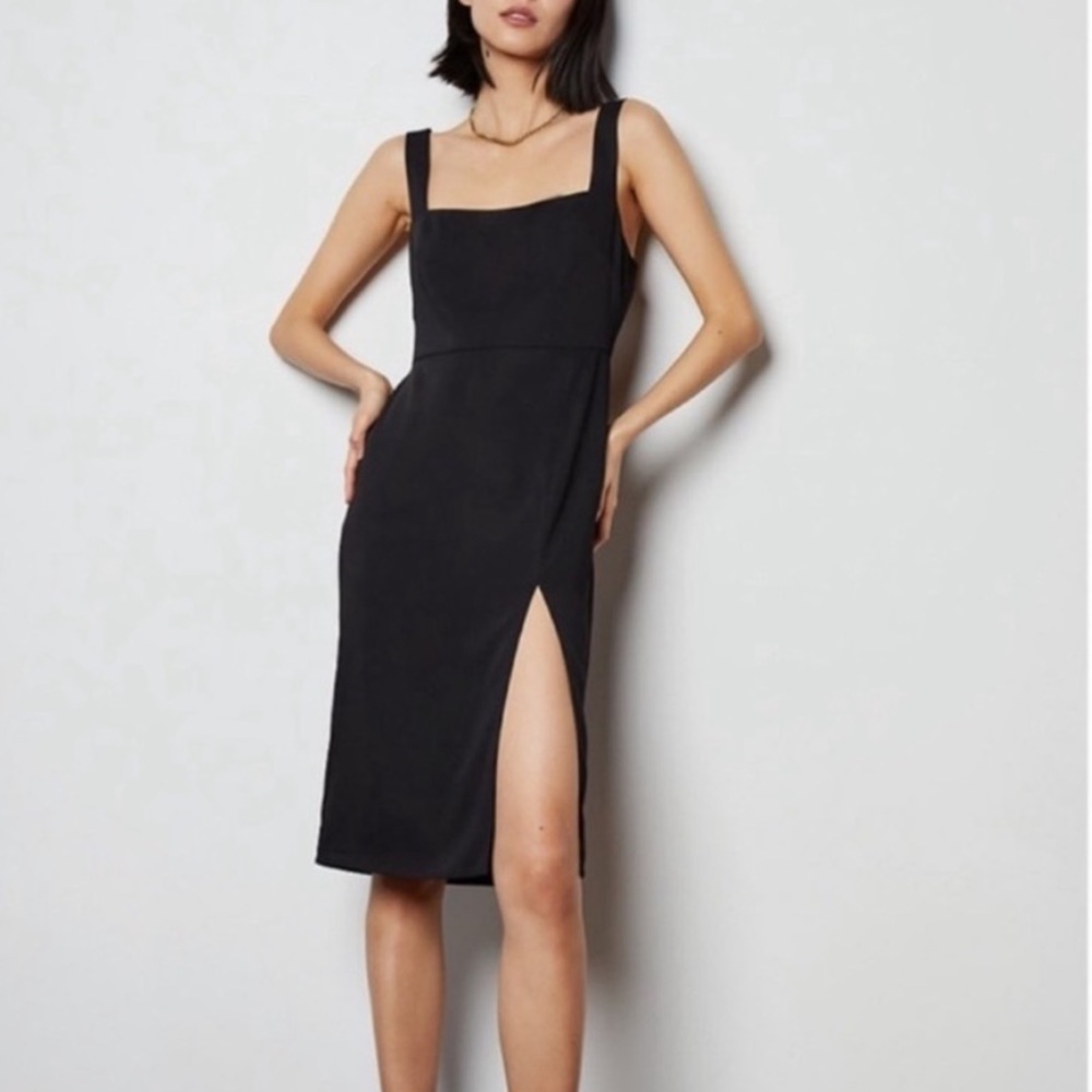 NWOT Babaton 90s Slit Midi Dress